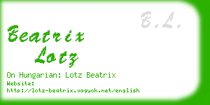 beatrix lotz business card